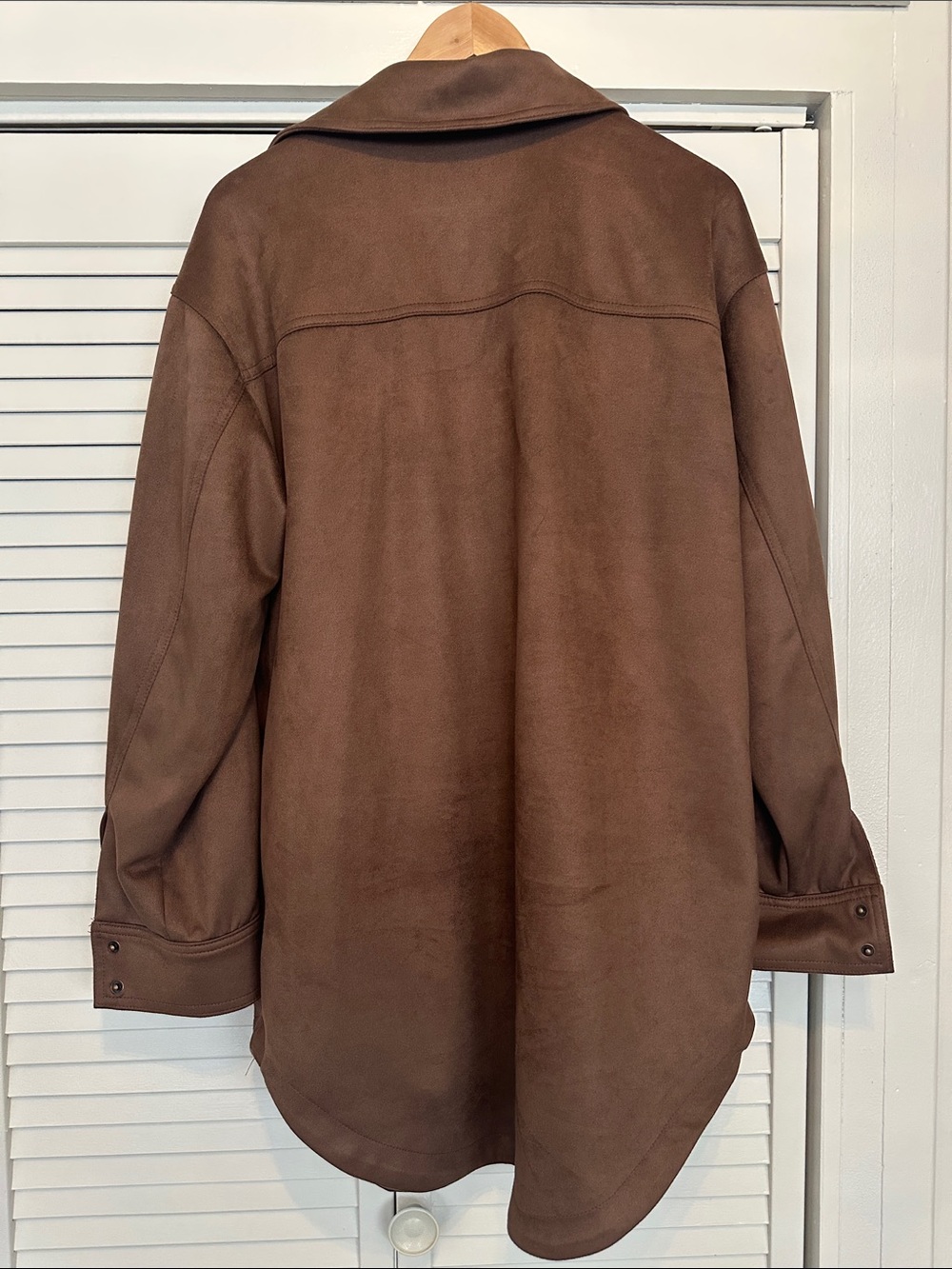 Pilcro Brown Suede-Look Utility Jacket - Picture 5 of 6